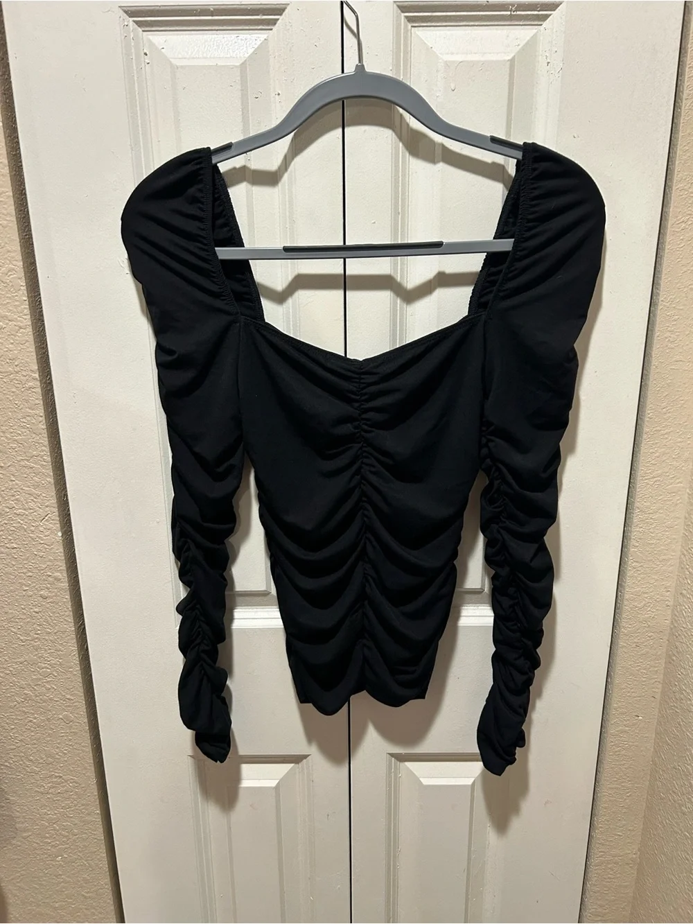 Reformation Esra Knit Top Black Sweetheart Neckline , Small